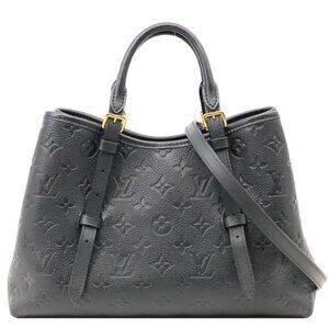Louis Vuitton Babylone PM Monogram Empreinte Leather Tote Bag Black